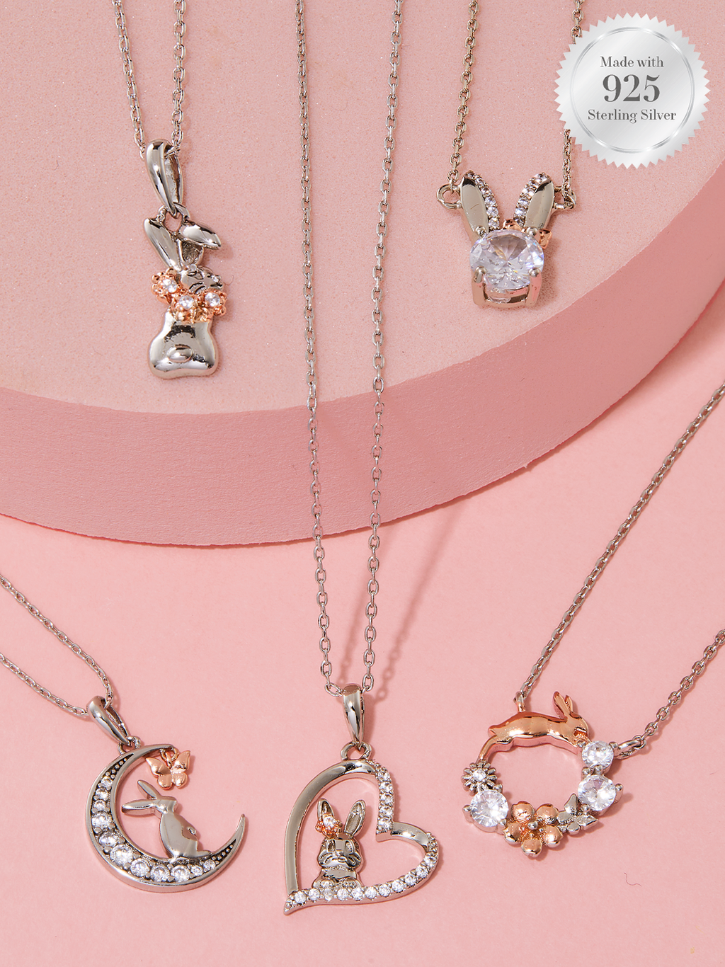 Bunny Love Candle - 925 Sterling Silver Bunny Necklace Collection