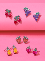 Cherry Bath Bomb - Fruit Earring Collection
